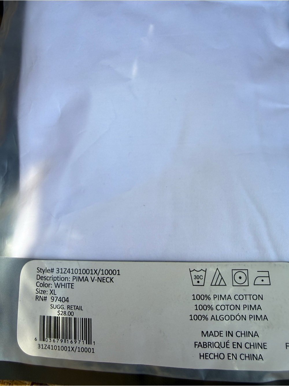 2xist Luxe Pima V-Neck Tee in White